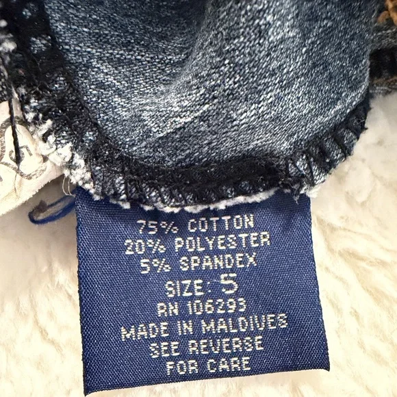 Angels Blue Flare Jeans with Brown Faux-Leather Waistband - Picture 5 of 12